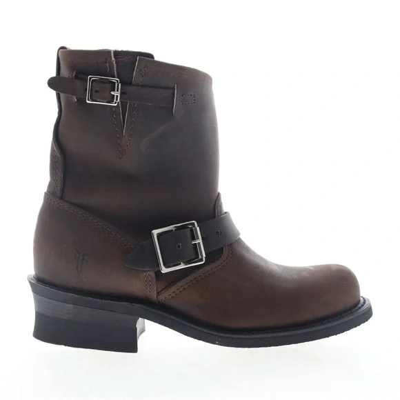 Frye Engineer 6R 77500 Womens Brown Leather Adjustable Strap Boots - Picture 3 of 10